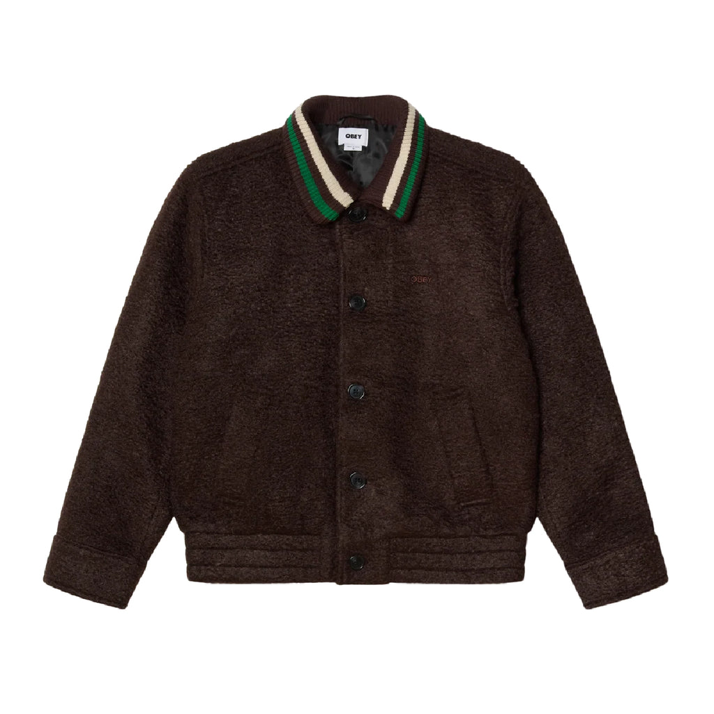 Obey Arden Blouson Jacket - Java Brown - front