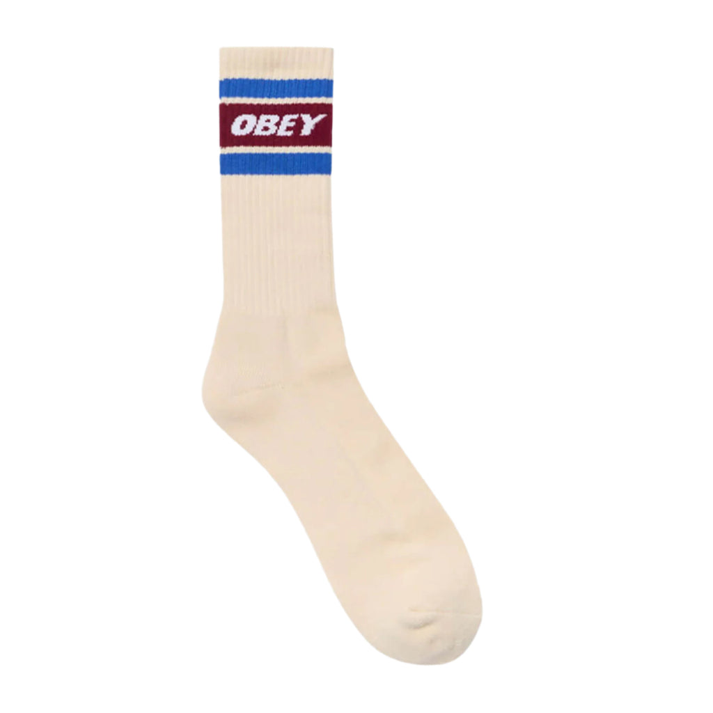 Obey Clothing Cooper II Socks - Unbleached / Rhubarb - front