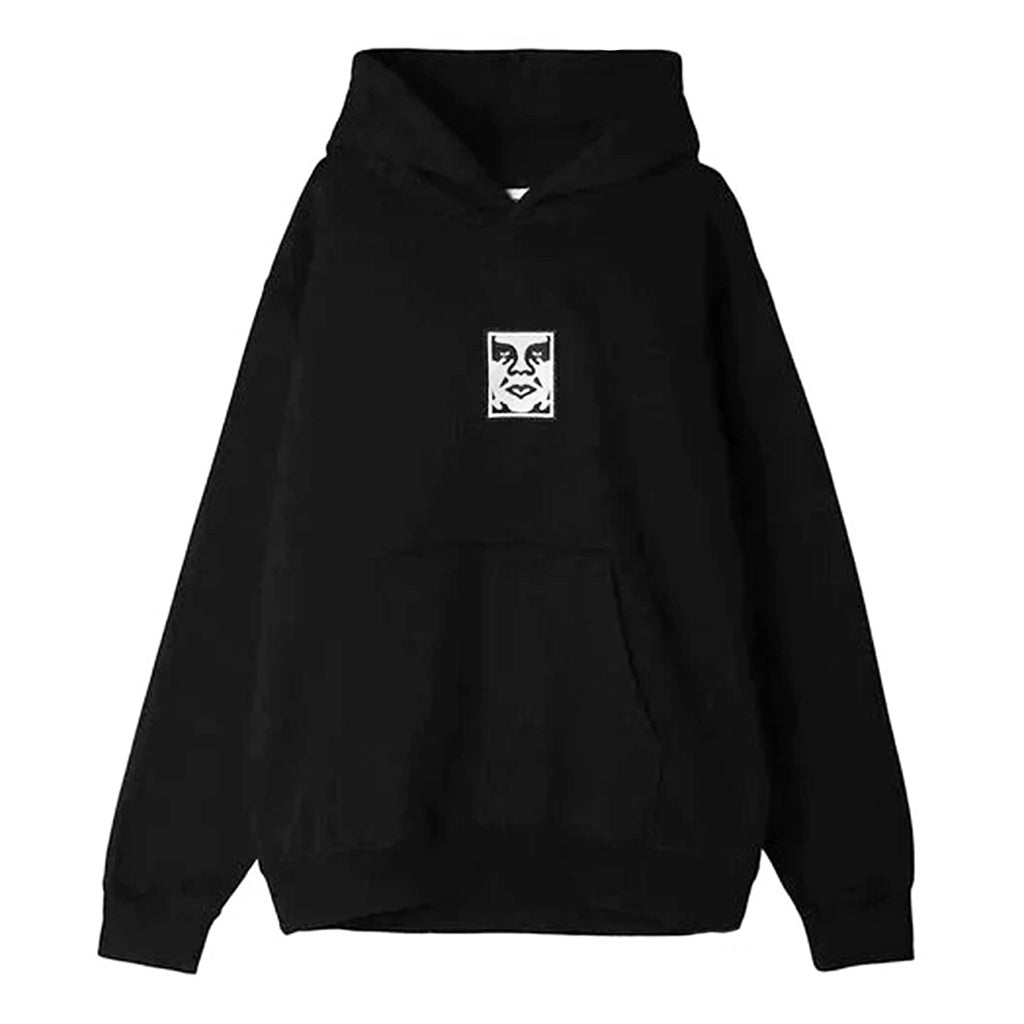 Obey Clothing Icon Extra Heavy Hoodie - Black - front