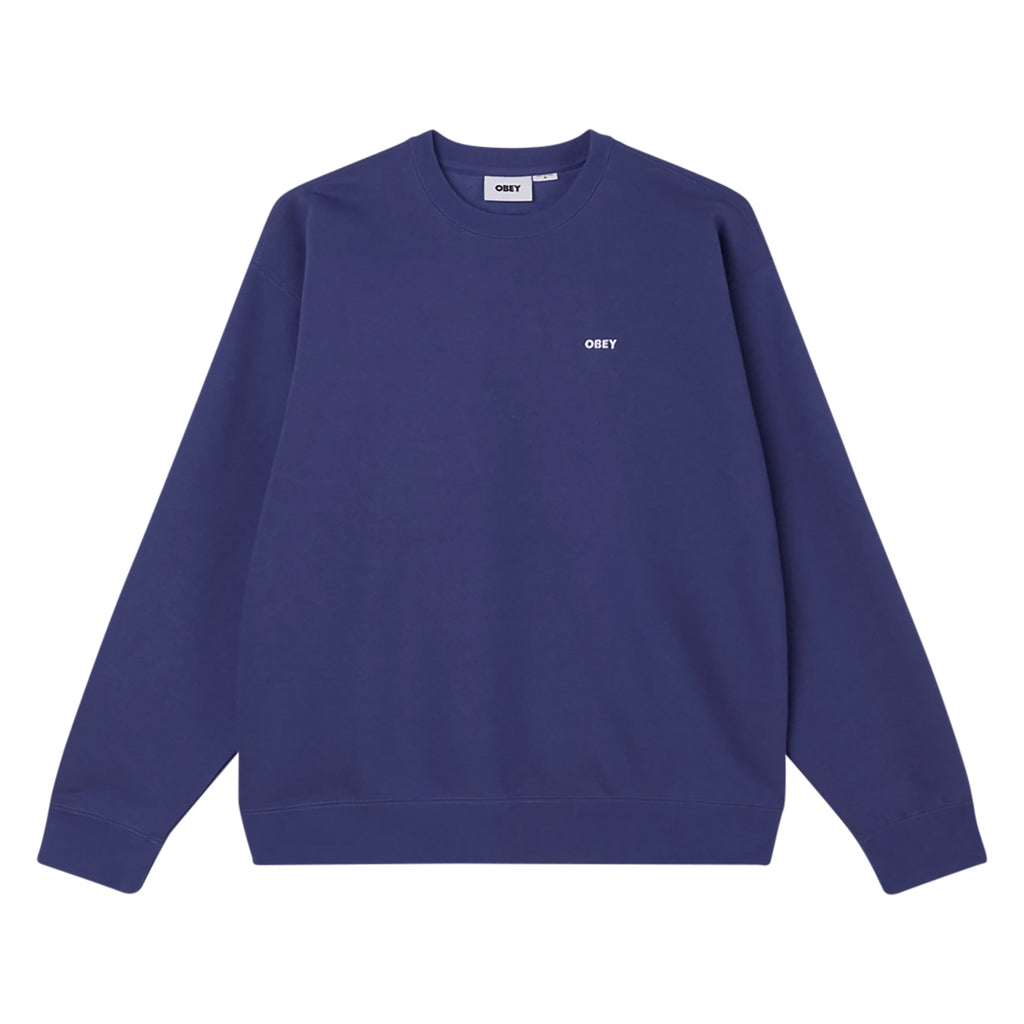 Obey Further Wisdom Crew Sweatshirt Skipper Blue - Front