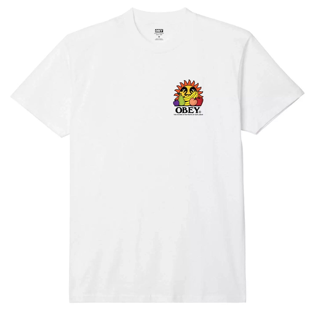 Obey The Future is the Fruits of our Labor T Shirt - White