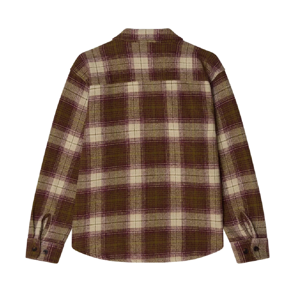 Obey Laurel Woven Shirt - Moss Green Multi - back