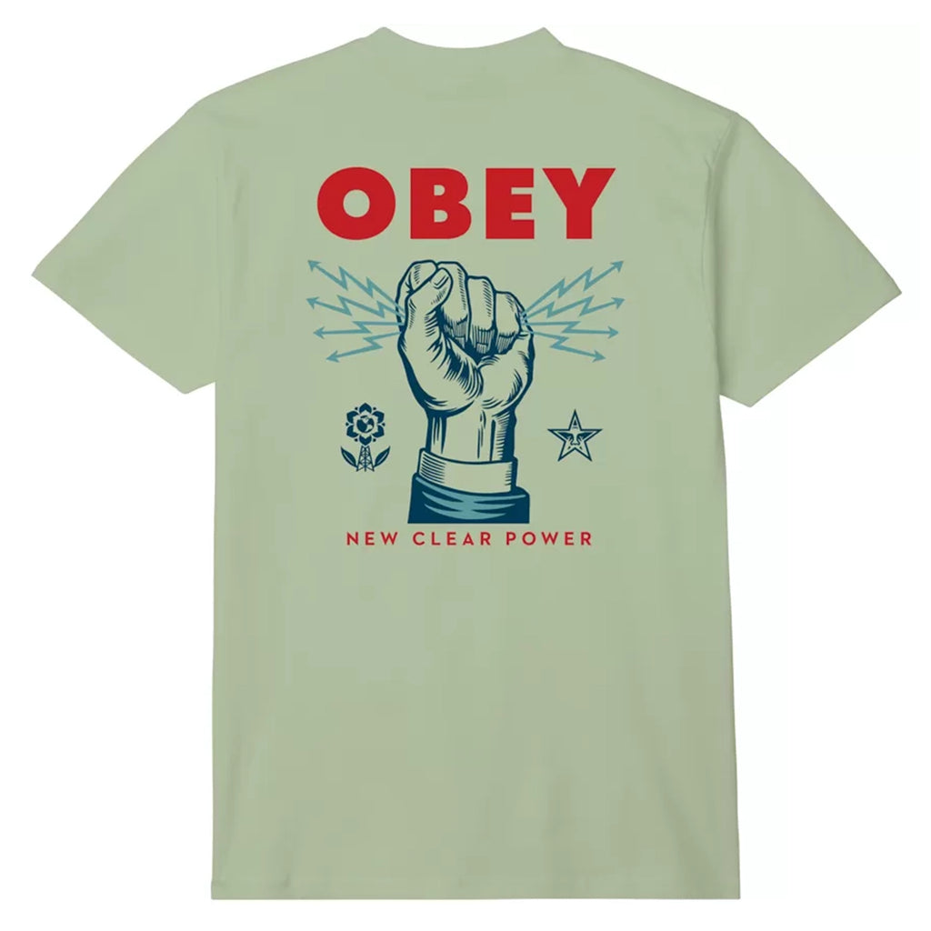 Obey New Clear Power T Shirt - Cucumber