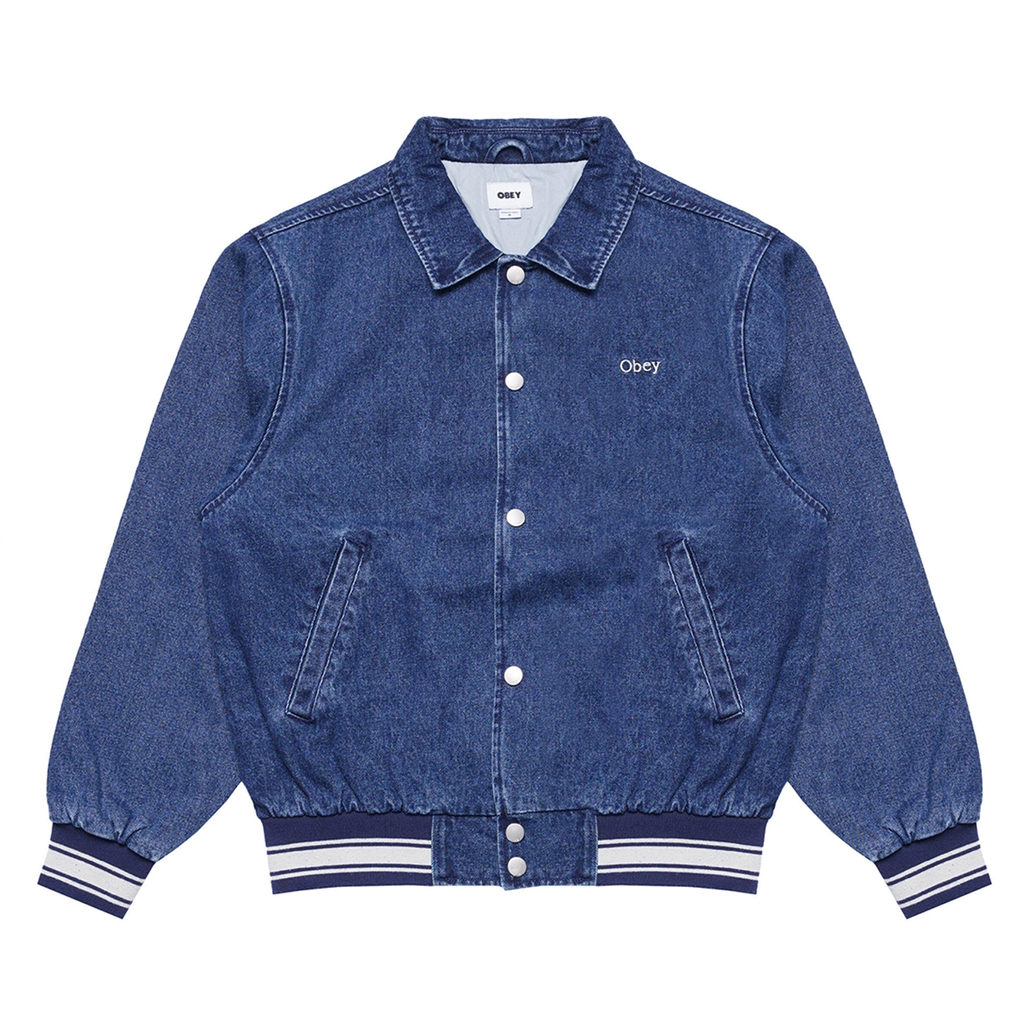 Obey Rose Blouson Jacket - Stone Wash Indigo