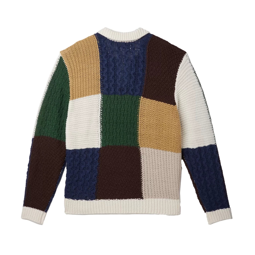 Obey Oliver Patchwork Sweatshirt - Unbleached - Multi