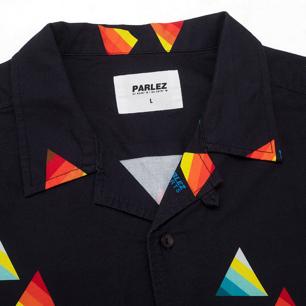 Parlez Antilles S/S Shirt - Navy - collar