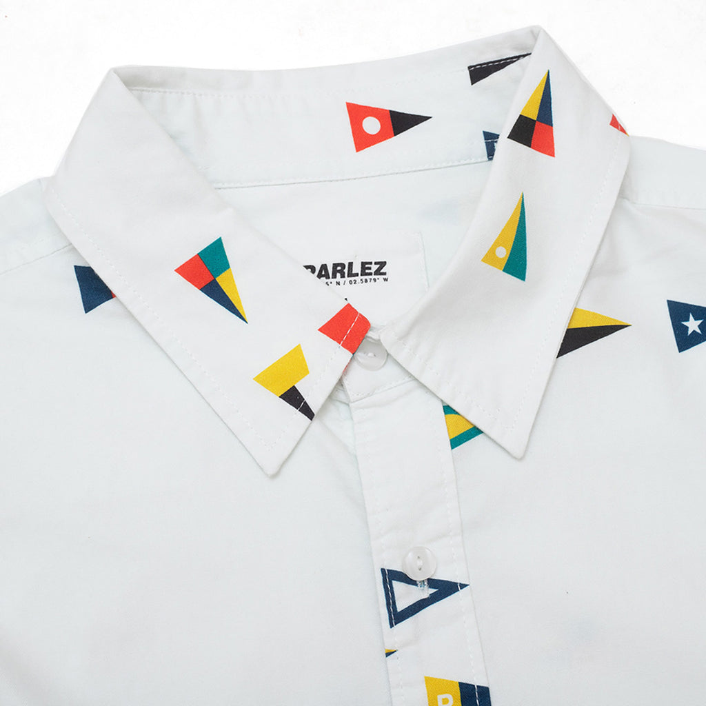 Parlez Topaz S/S Shirt - White - collar