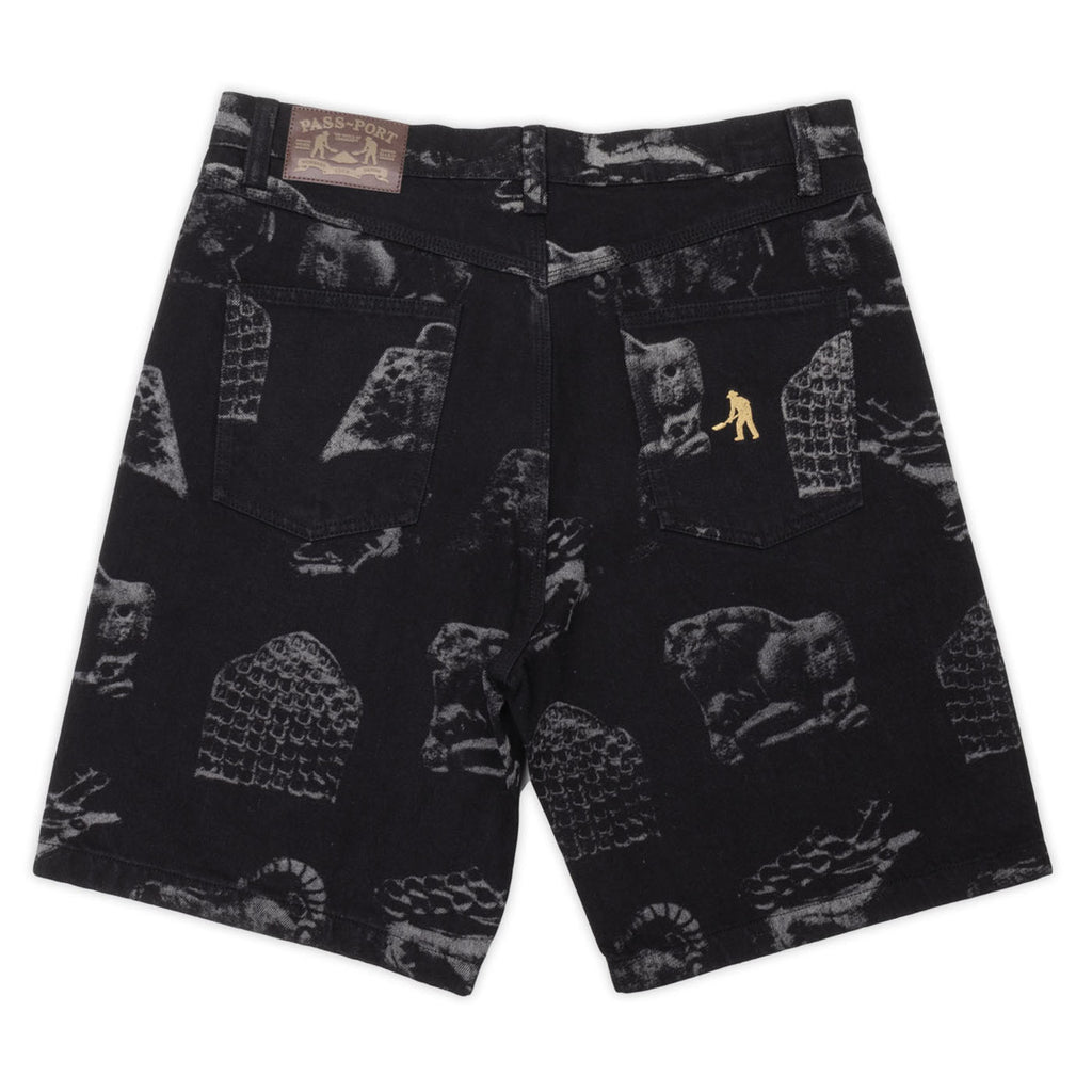PASS~PORT Denim Workers Club Short - Laser Etched Black - back