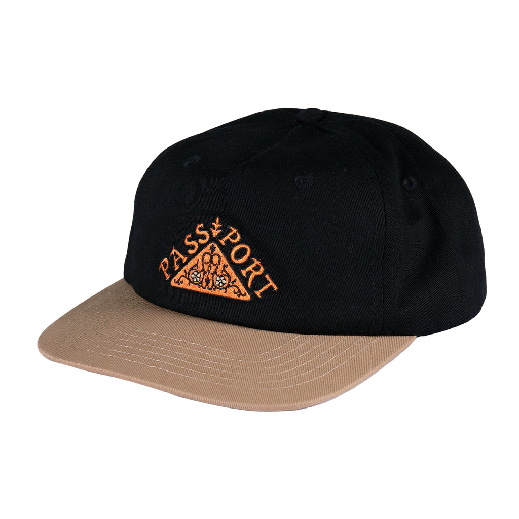 Pass~Port Manuscript Workers 5 Panel Cap - Black / Sand