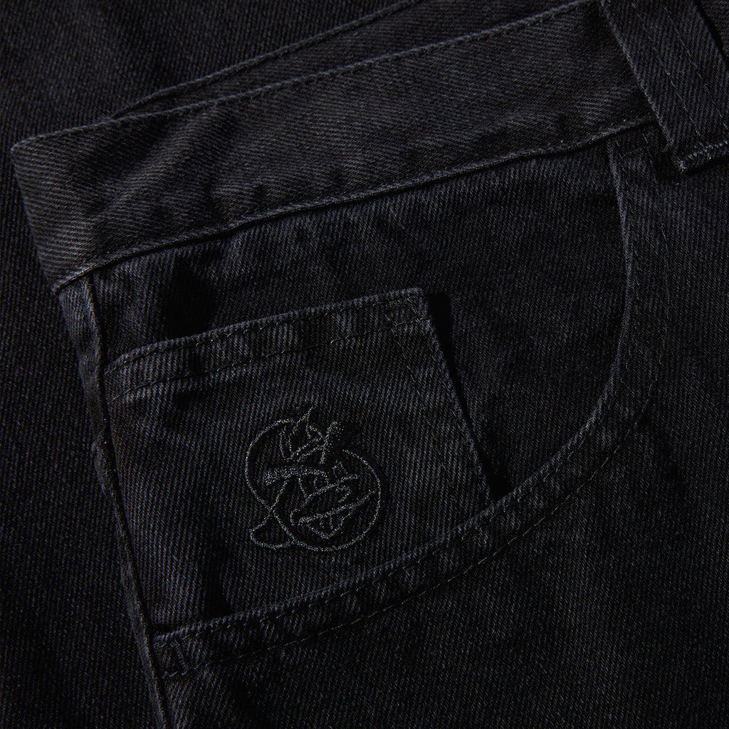 Polar Skate Co 93 Jeans Pitch Black - Pocket branding 