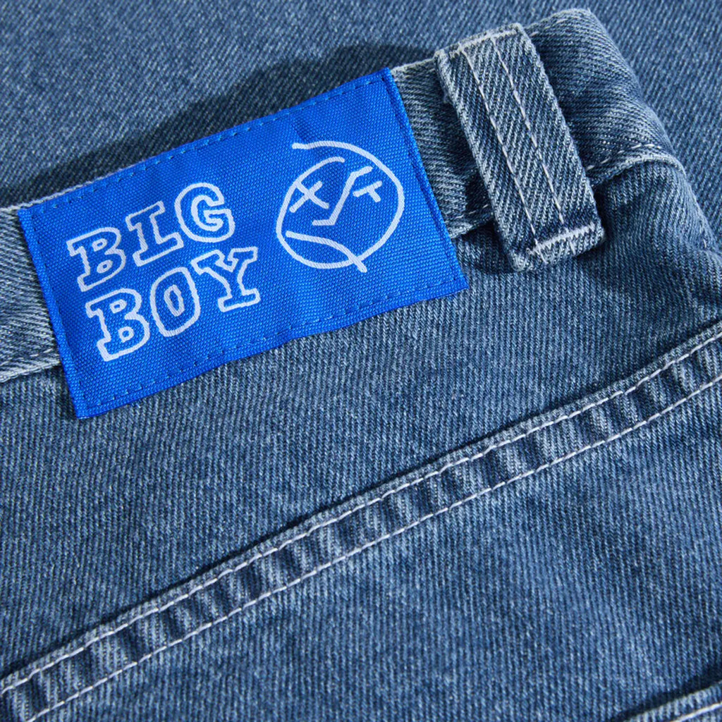 Polar Skate Co Big Boy Work Pants Blue Wash - Big Boy labelling 