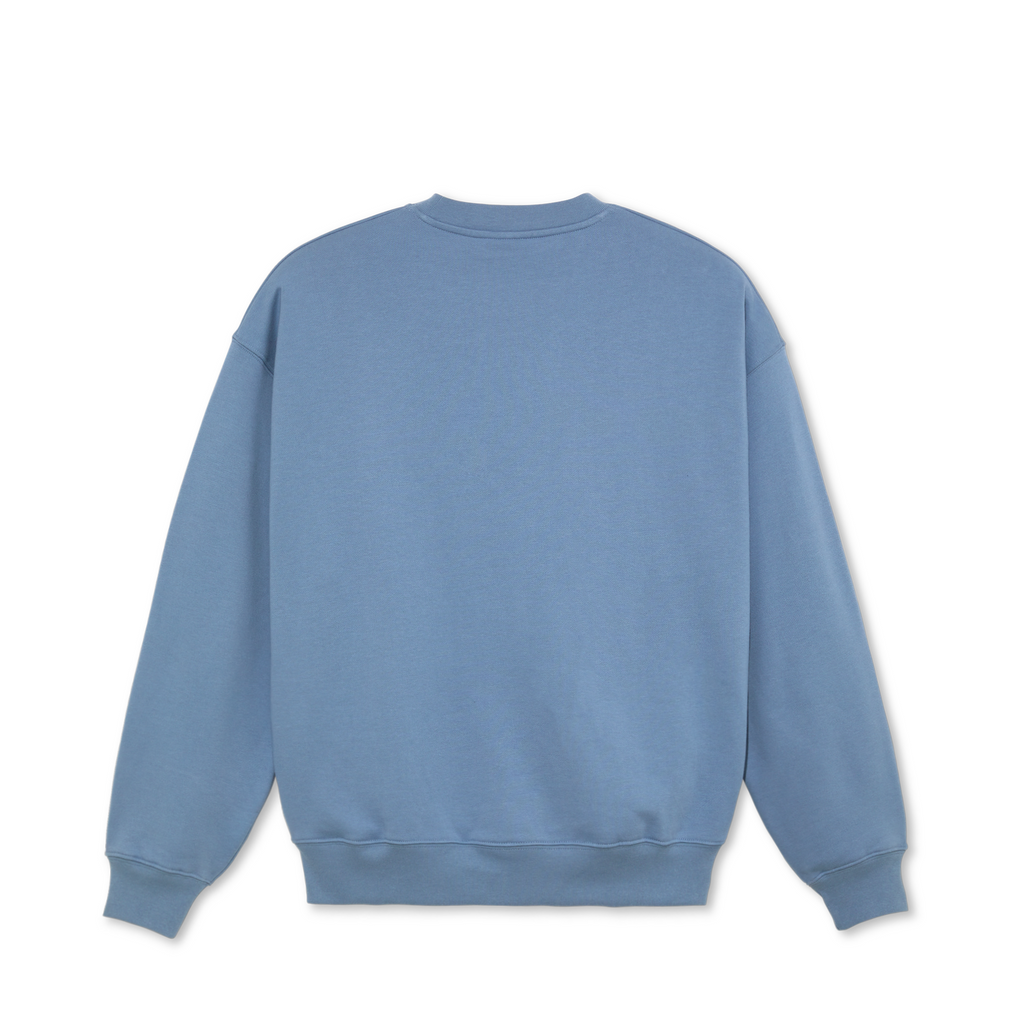 Polar Skate Co Dave Crewneck Earthquake Sweatshirt - Oxford Blue