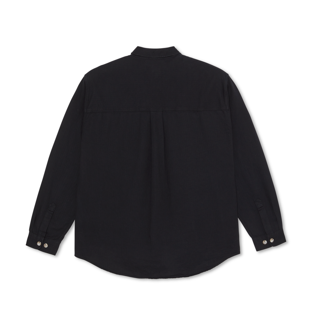 Polar Skate Co Mitchell Herringbone L/S Shirt - Black