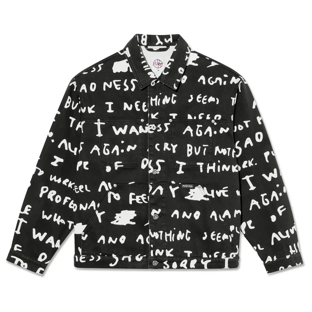 Polar Skate Co Patrik Sad Notes Jacket -  Black / White