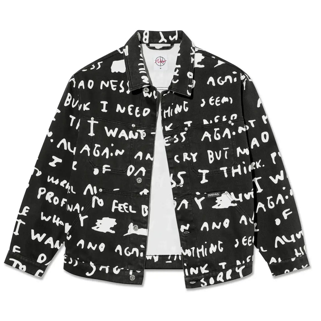 Polar Skate Co Patrik Sad Notes Jacket -  Black / White