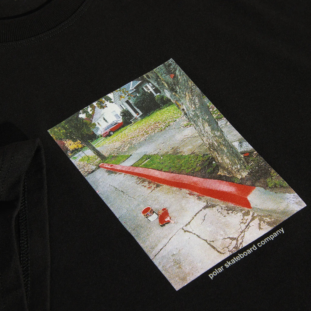 Polar Skate Co Red Curb T Shirt - Black