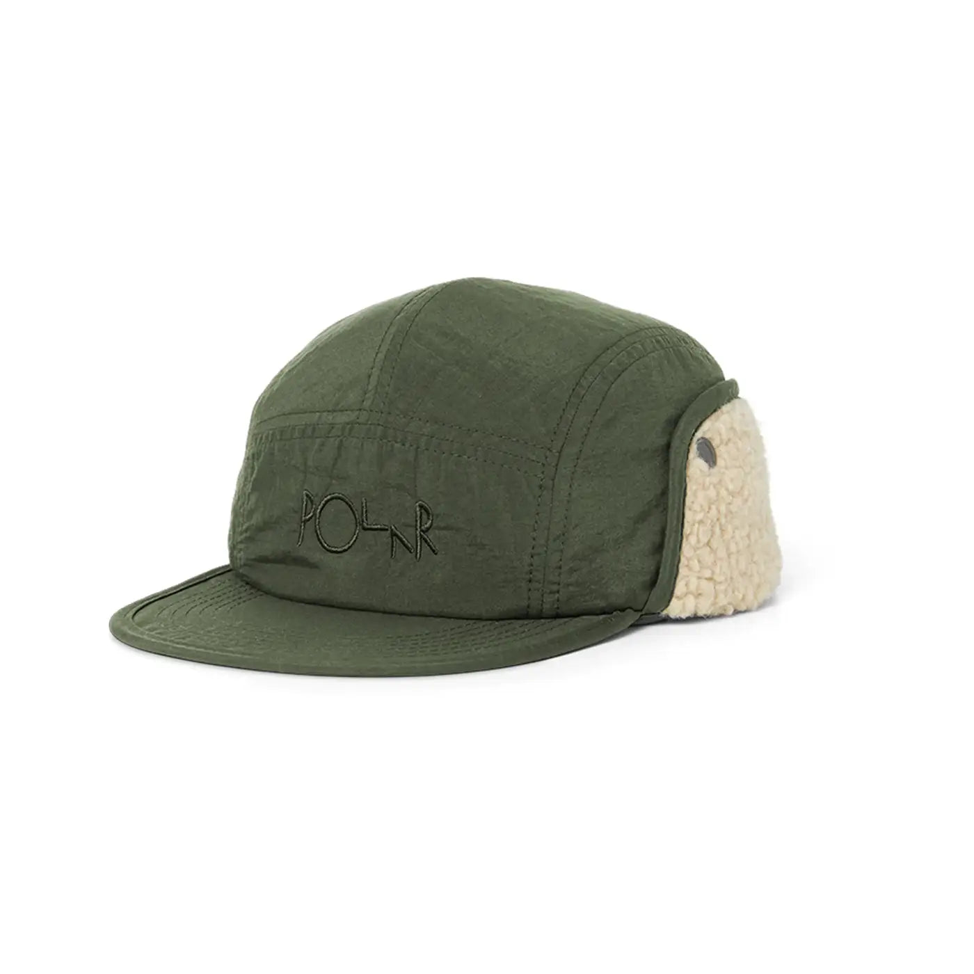 Vilde Sherpa Flap Cap in Army Green by Polar Skate Co Bored of Southsea