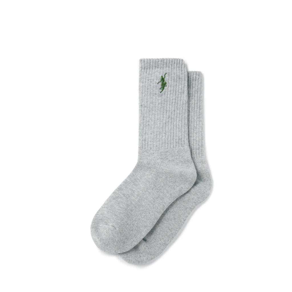 Polar Skate Co No Comply Socks - Grey / Green