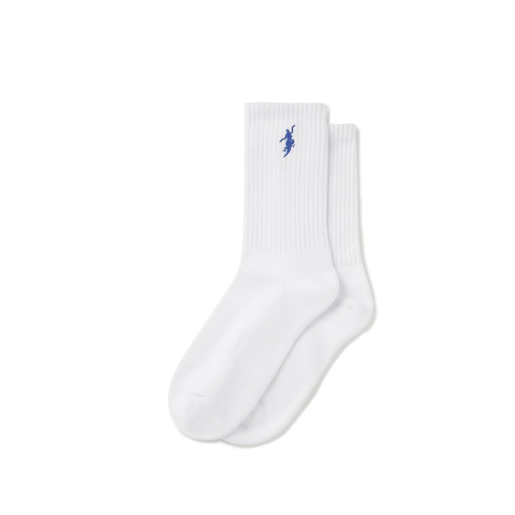 Polar Skate Co No Comply Socks - White / Blue