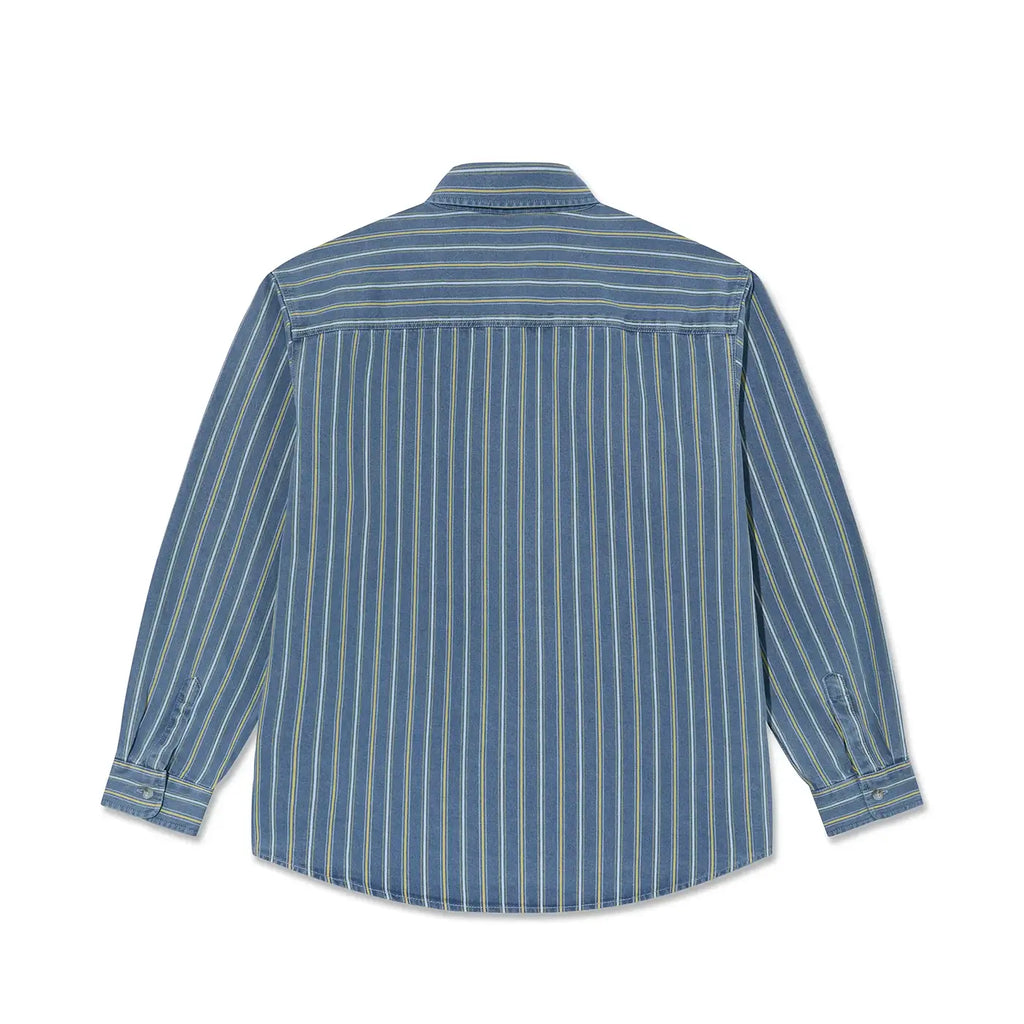 Polar Mike L/S Denim Shirt - Blue / Yellow - back