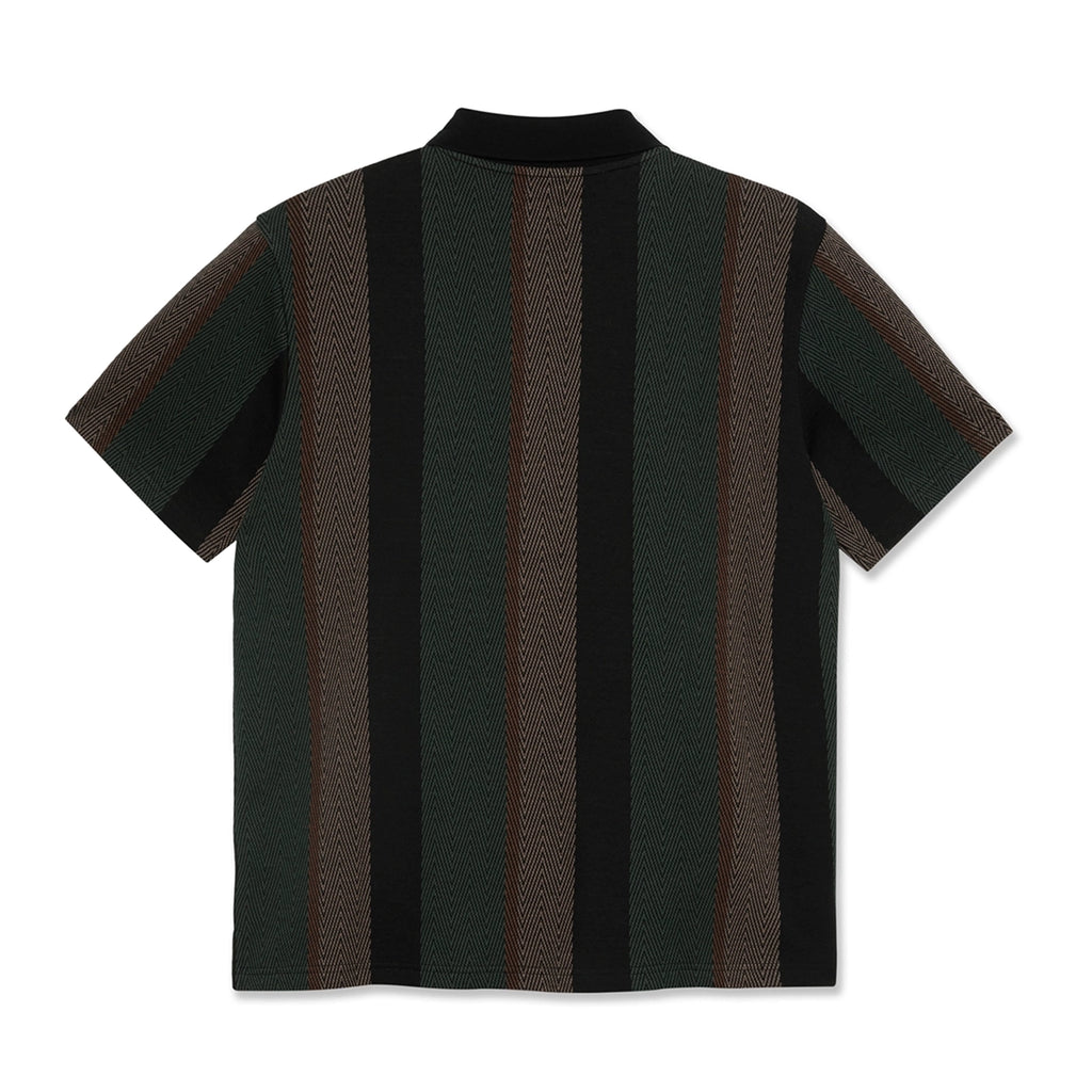 Polar Skate Co S/S Jacques Polo Shirt - Black / Salmon