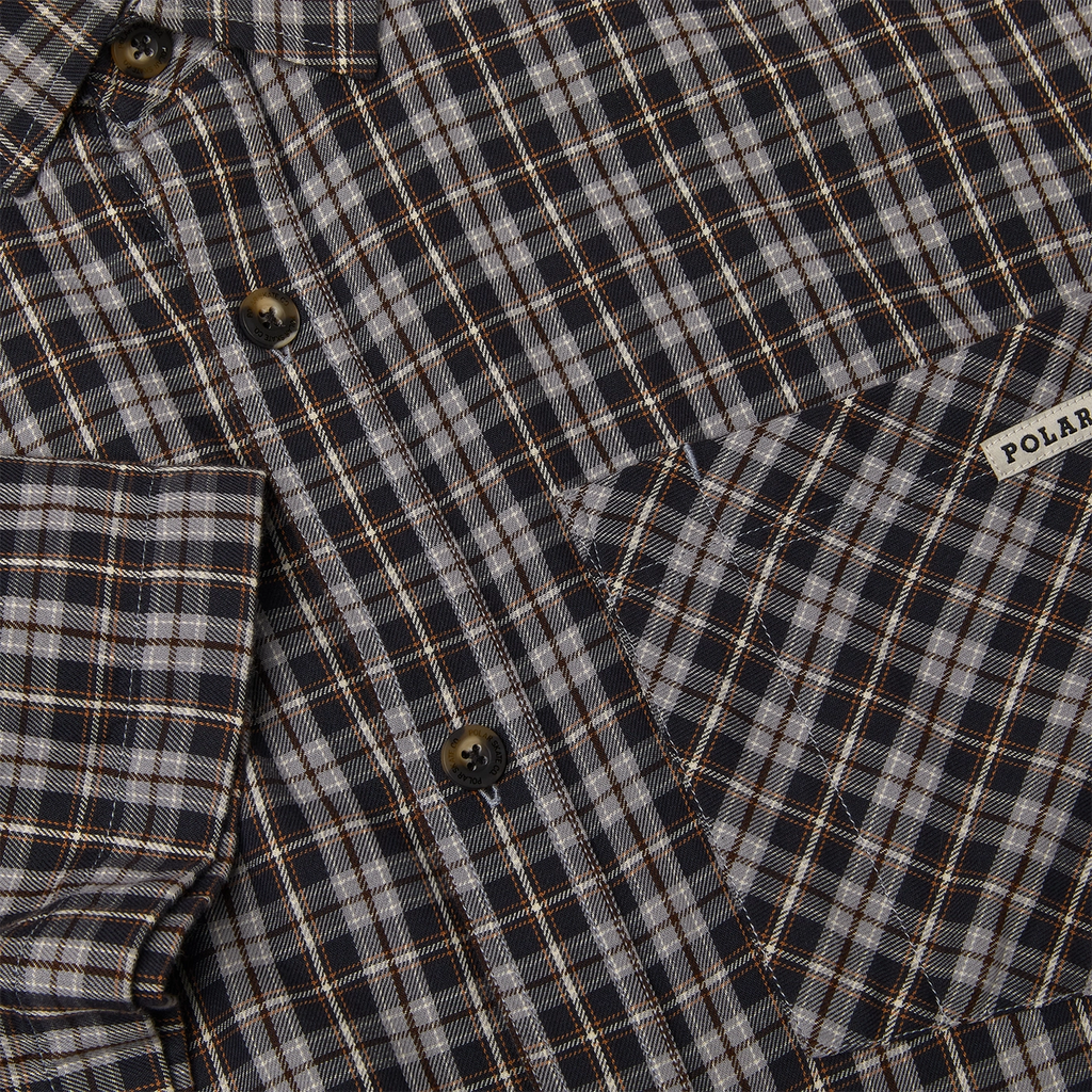 Polar Skate Co Mitchell Poplin Shirt - Graphite / Gold