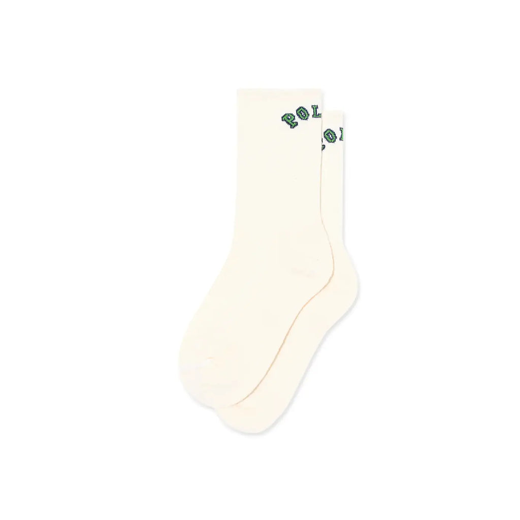 Polar Skate Co Skate College Logo Large Rib Socks - Cloud White - main