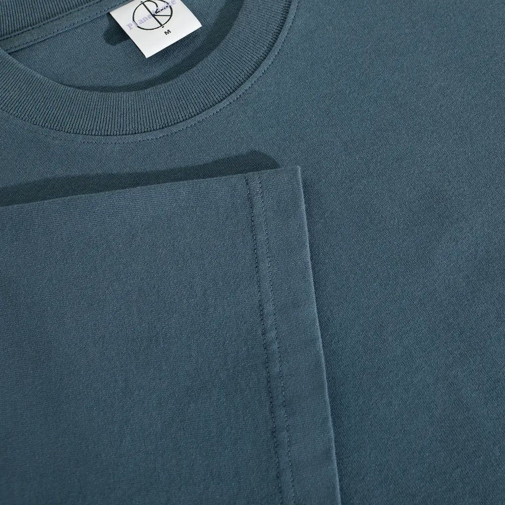 Polar Skate Co Noise T Shirt - Grey Blue - neck