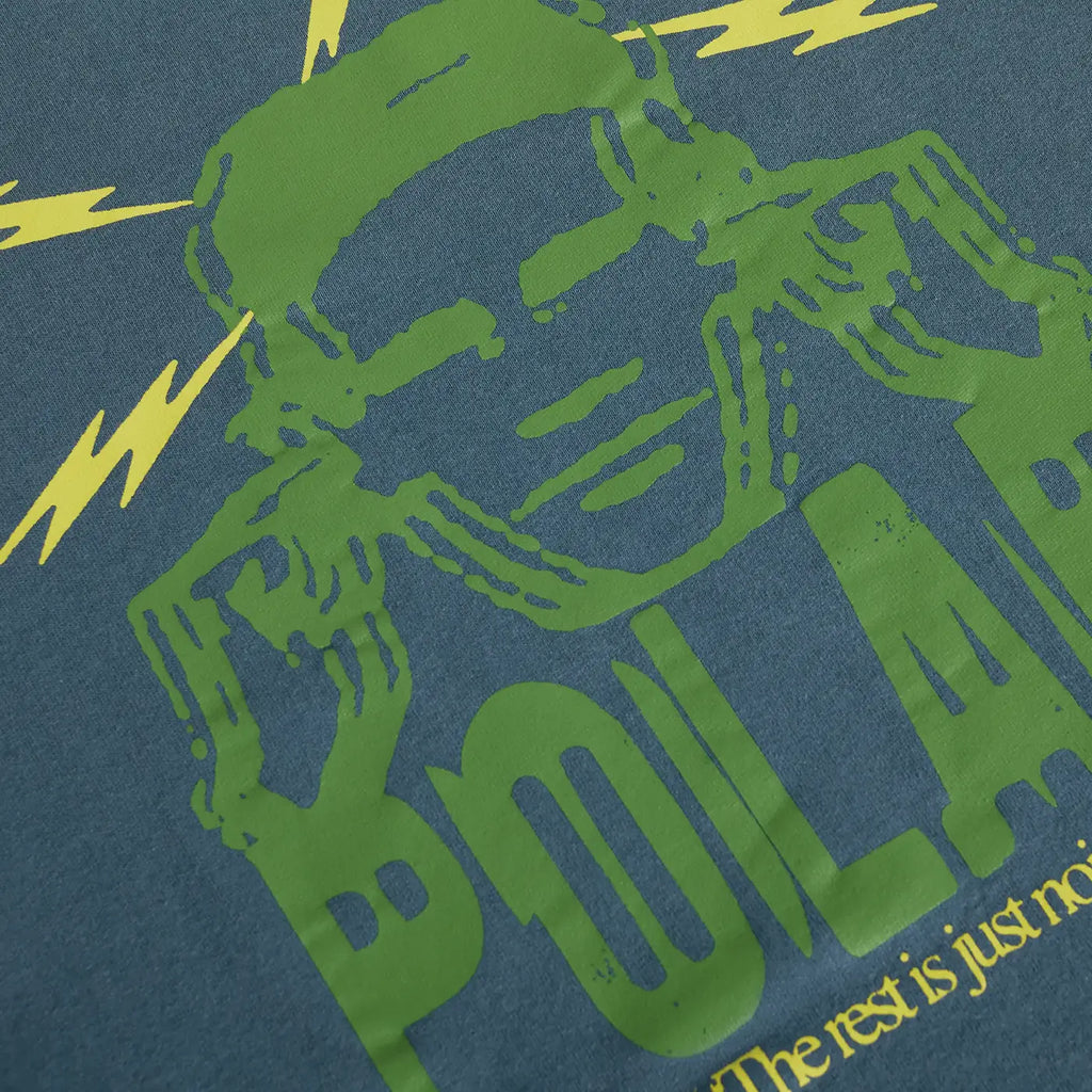 Polar Skate Co Noise T Shirt - Grey Blue - closeup