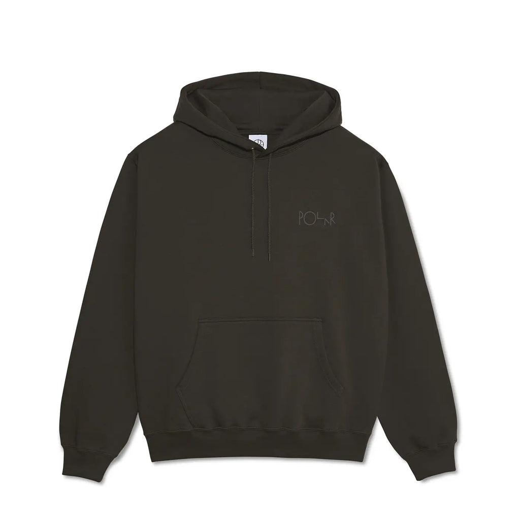 Polar Skate Co Dave Stroke Logo Hoodie - Dirty Black - front