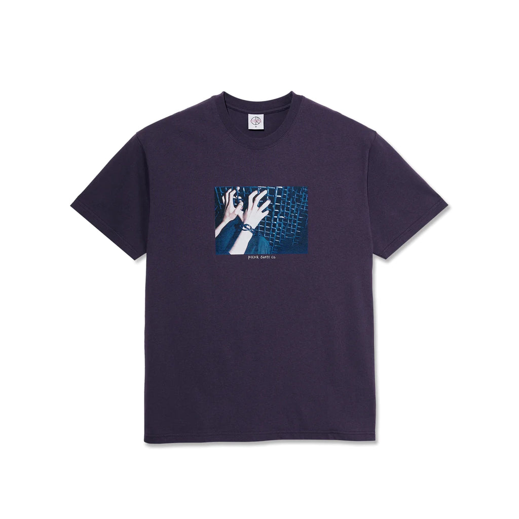 Polar Skate Co Caged Hands T Shirt - Dark Violet