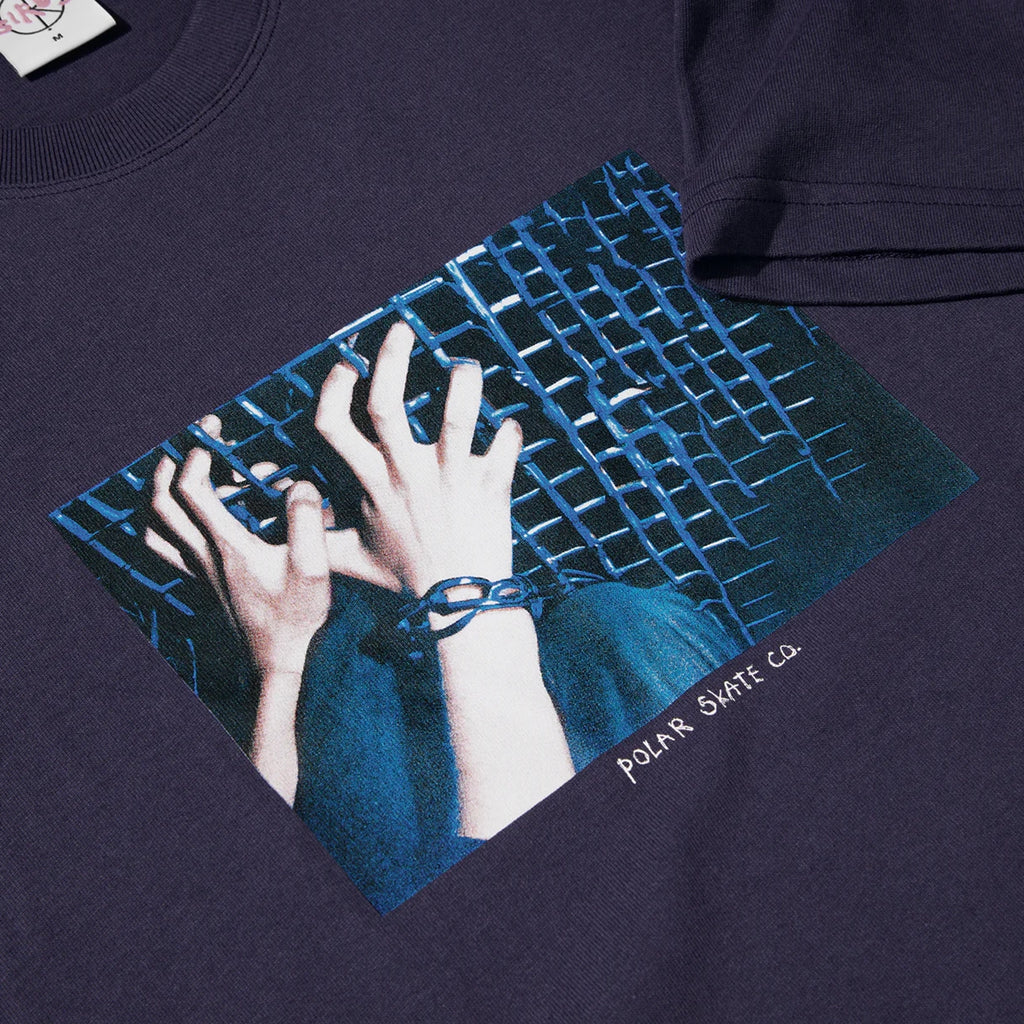 Polar Skate Co Caged Hands T Shirt - Dark Violet