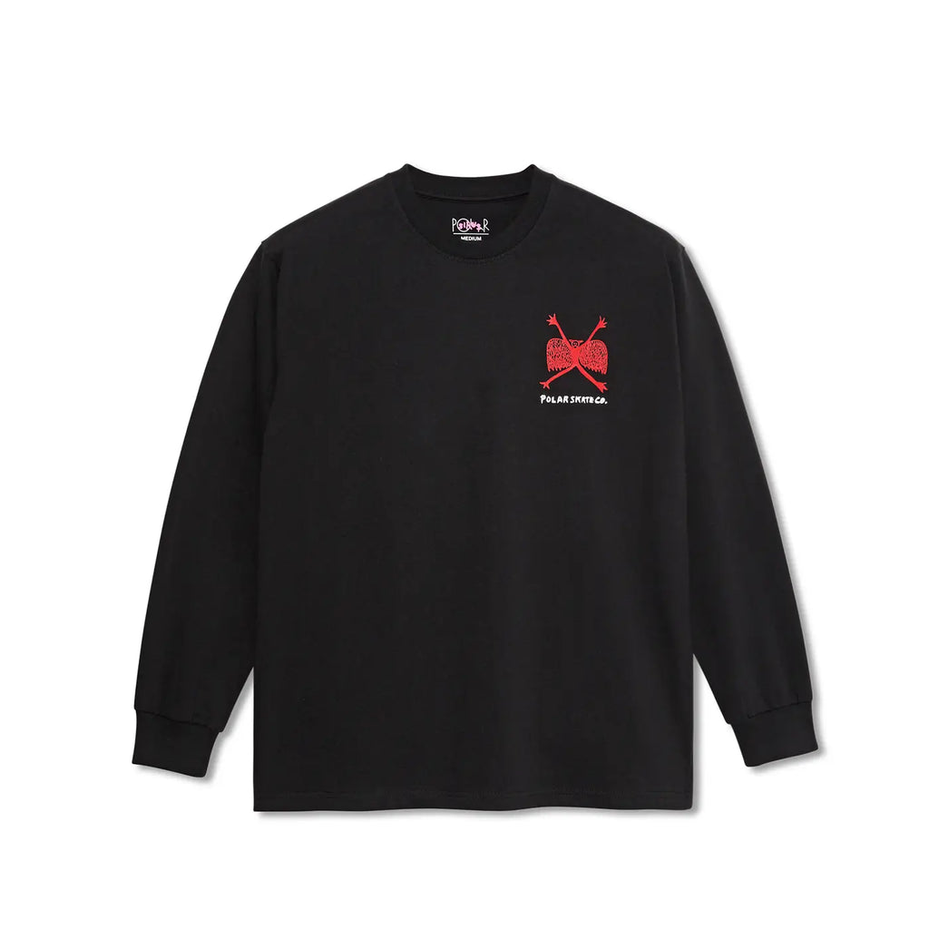 Polar Skate Co L/S Welcome to the New Age T Shirt - Black - front