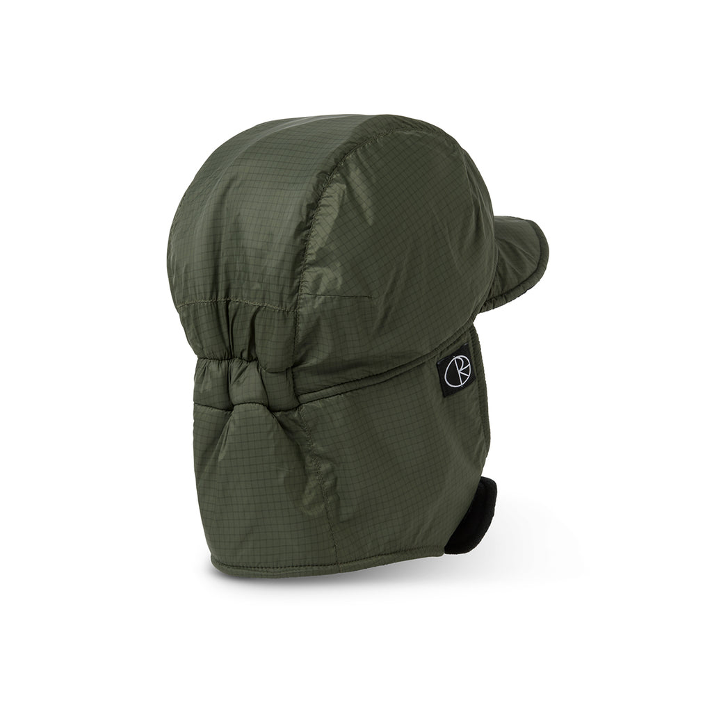 Luke Flap Cap in Grey Green by Polar Skate Co - Back branded