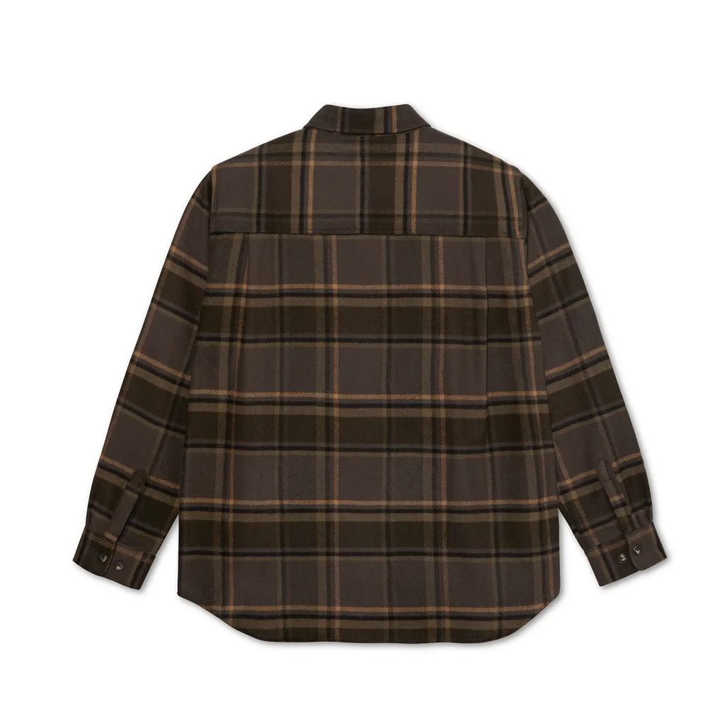 Polar Skate Co Mike L/S Flannel Shirt - Brown / Mauve - back