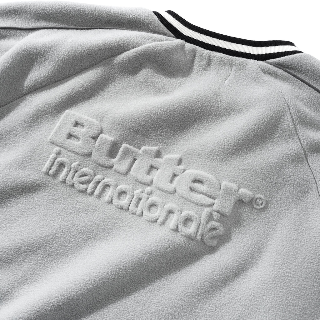 Butter Goods Polar Fleece Crewneck - Grey - Debossed
