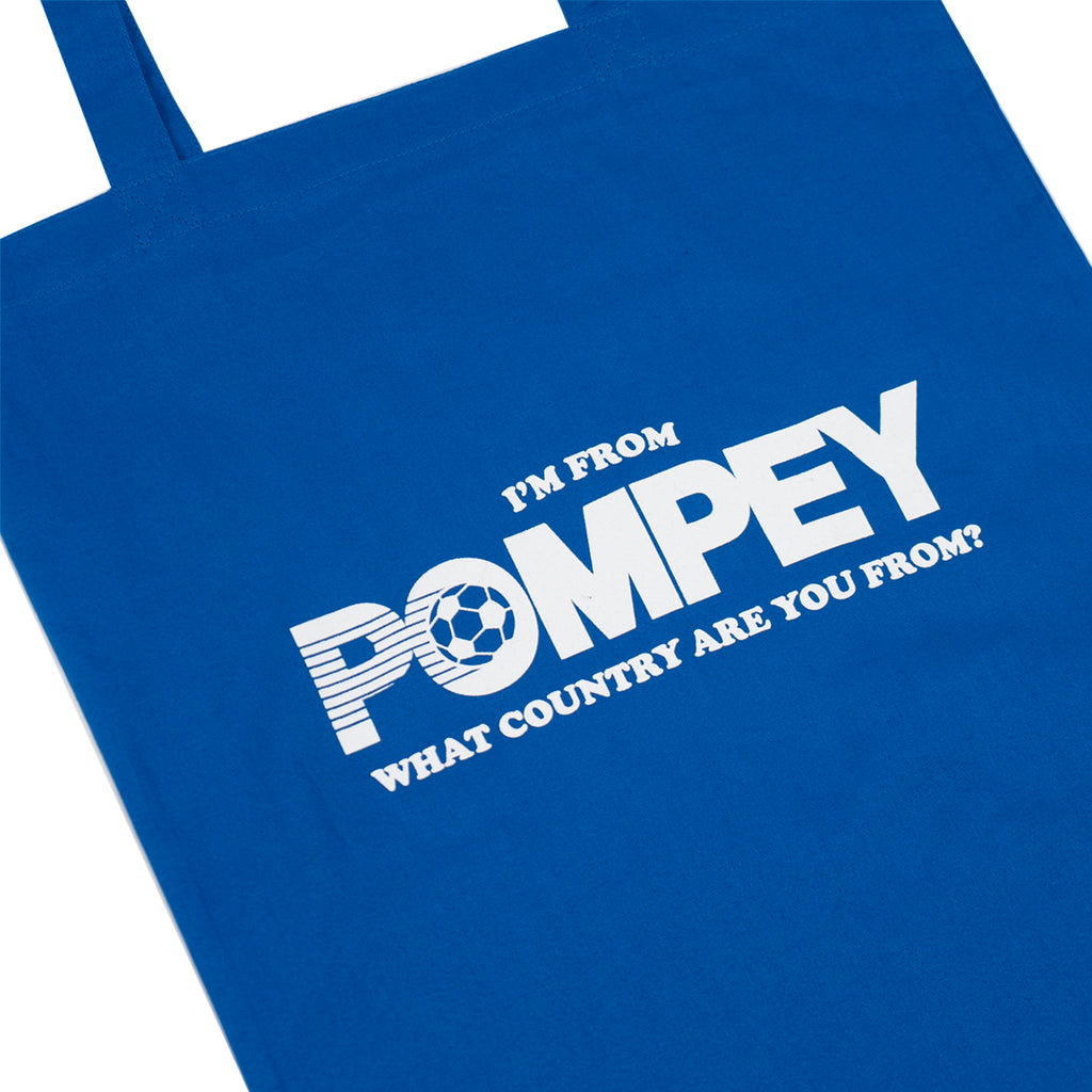 I'm From Pompey Tote Bag - Pompey Blue - closeup
