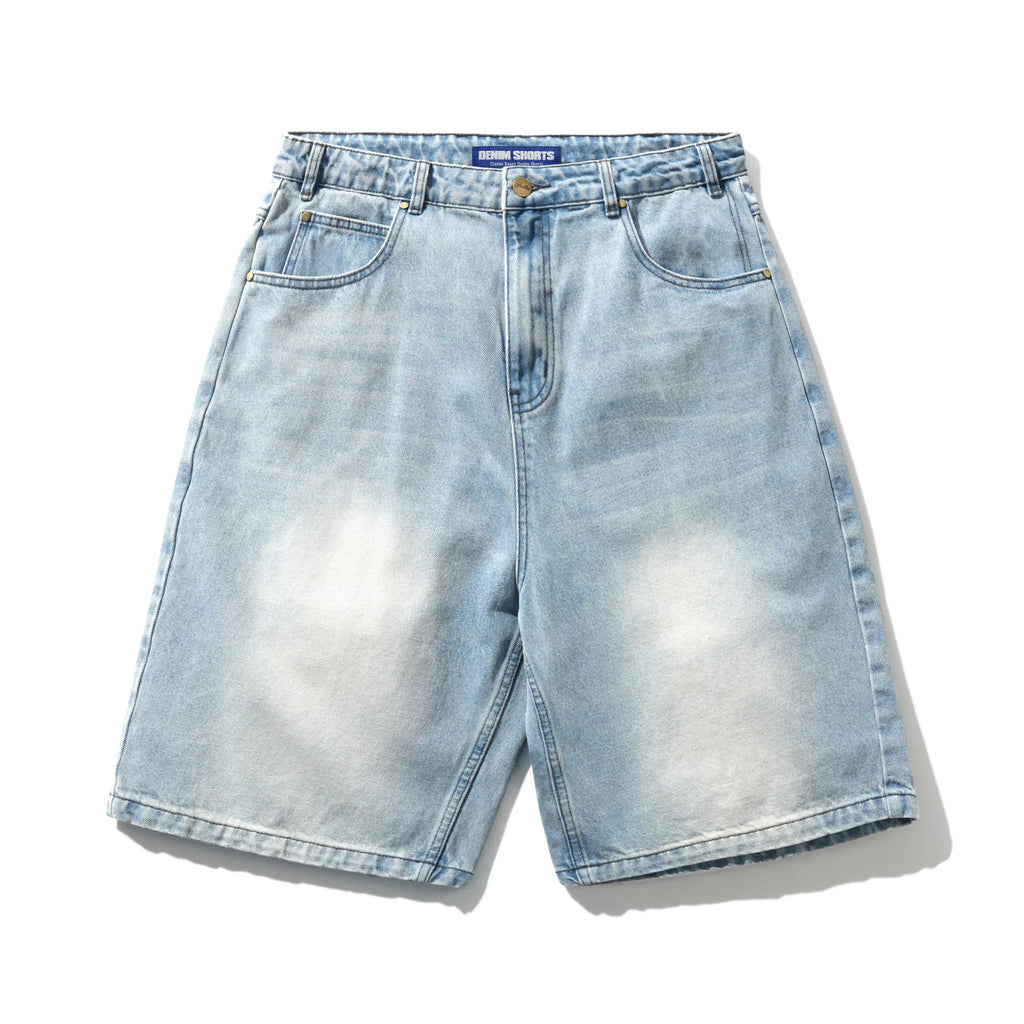 Butter Goods Roach Denim Shorts - Distressed Indigo - front