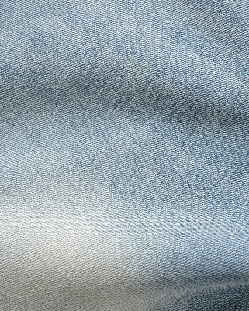 Butter Goods Roach Denim Shorts - Distressed Indigo - closeup