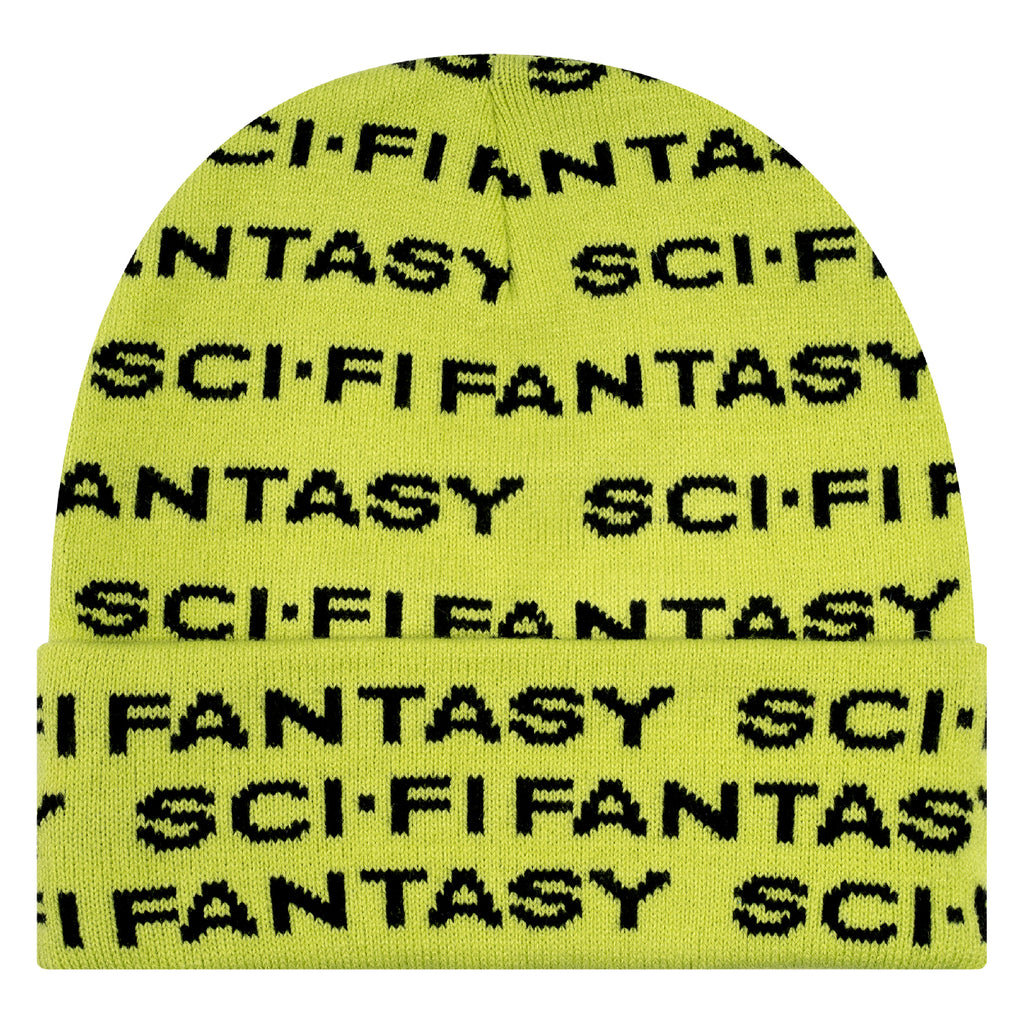 Sci-Fi Fantasy Repeat Logo Beanie - Green - main