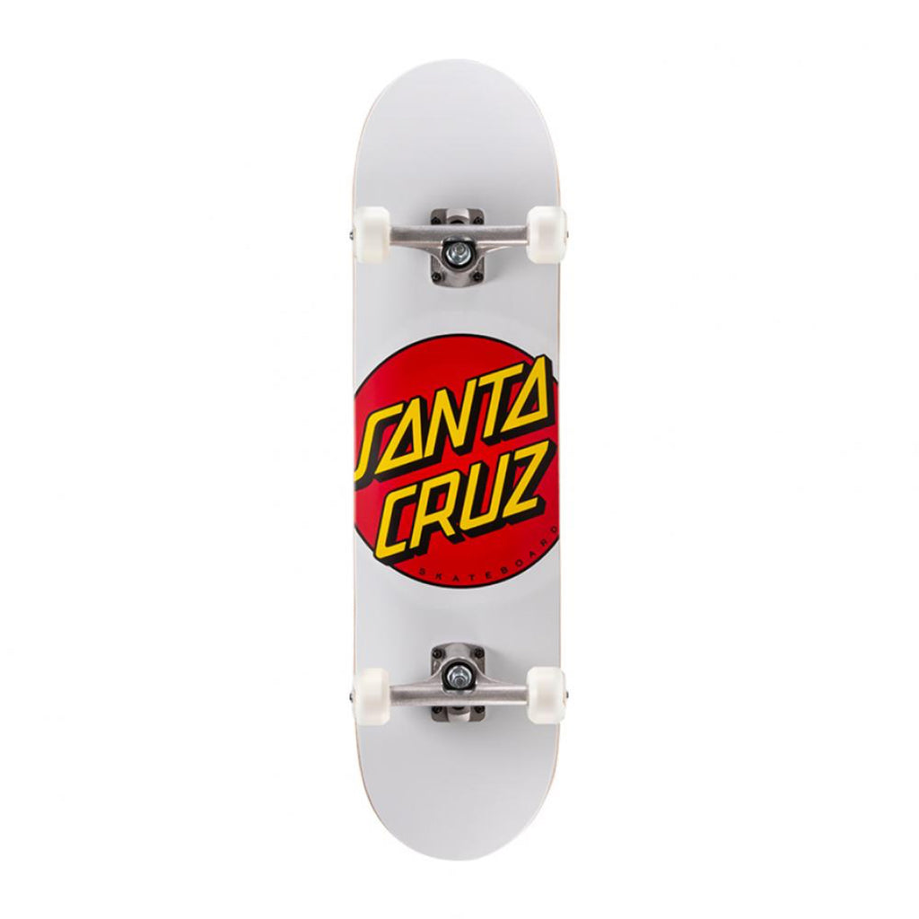 Santa Cruz Classic Dot Skateboard Complete - 8" White - main