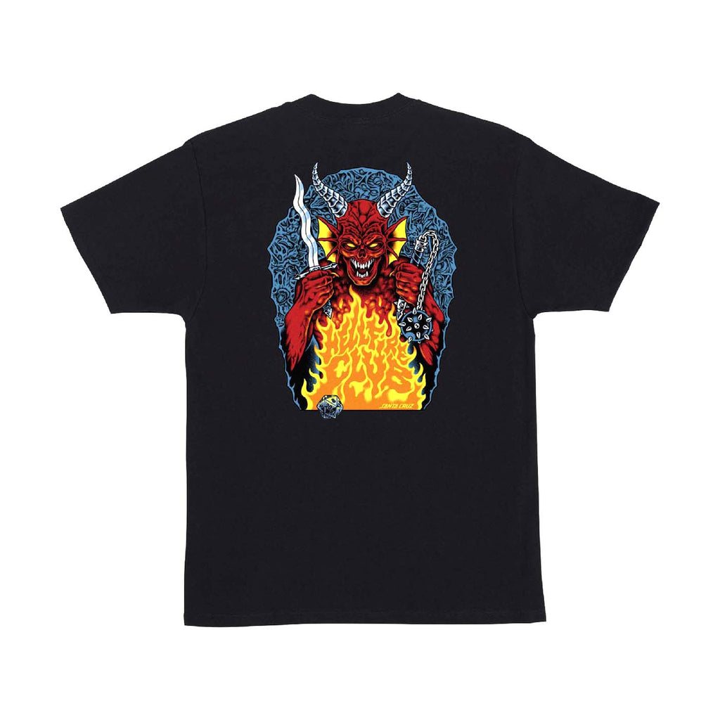 Santa Cruz x Stranger Things Hell Fire T Shirt - Black - back