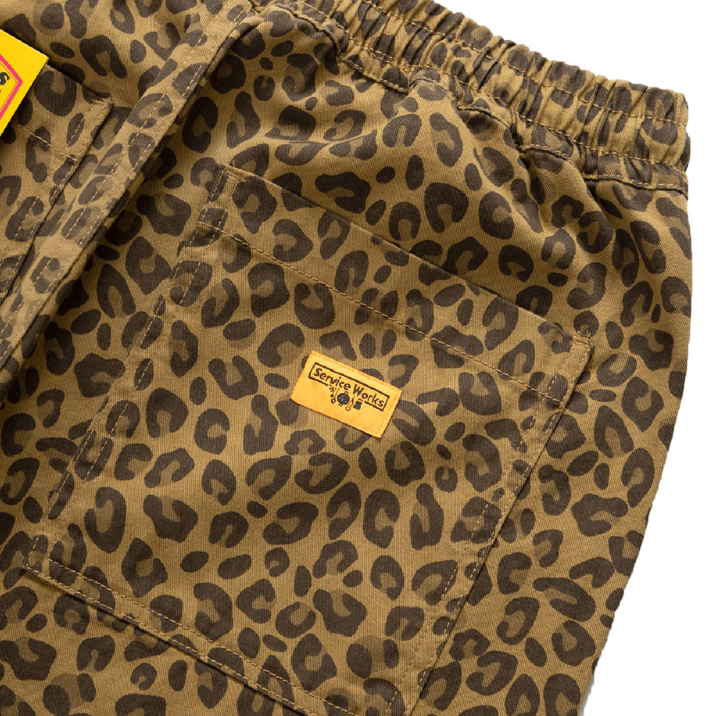 Service Works Leopard Chef Pant - Brown - label