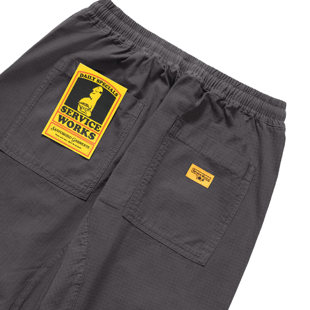 Service Works Ripstop Chef Pant - Washed Black - back pockets