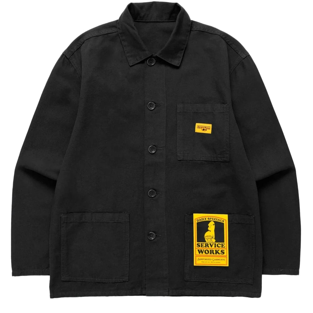 Service Works Canvas Chore Shirt - Black - front
