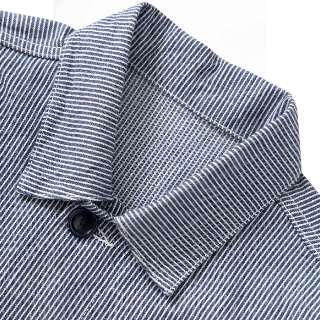 Service Works Hickory Chore Shirt - Hickory - collar