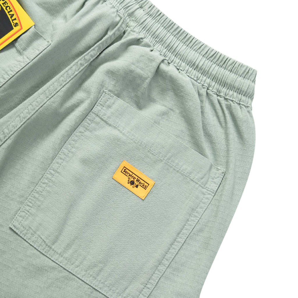Service Works Ripstop Chef Shorts - Sage - label