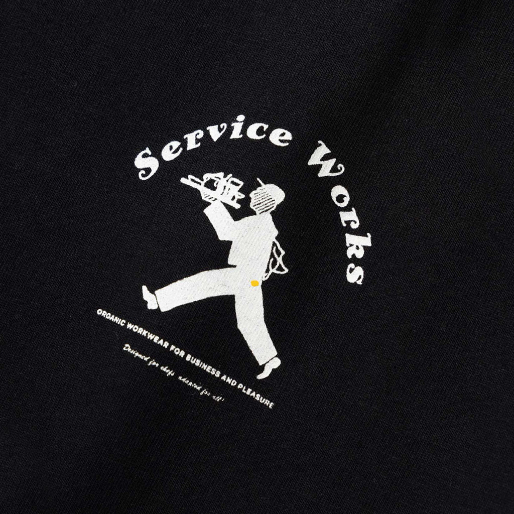 Service Works Waiter T shirt - Black - closeup