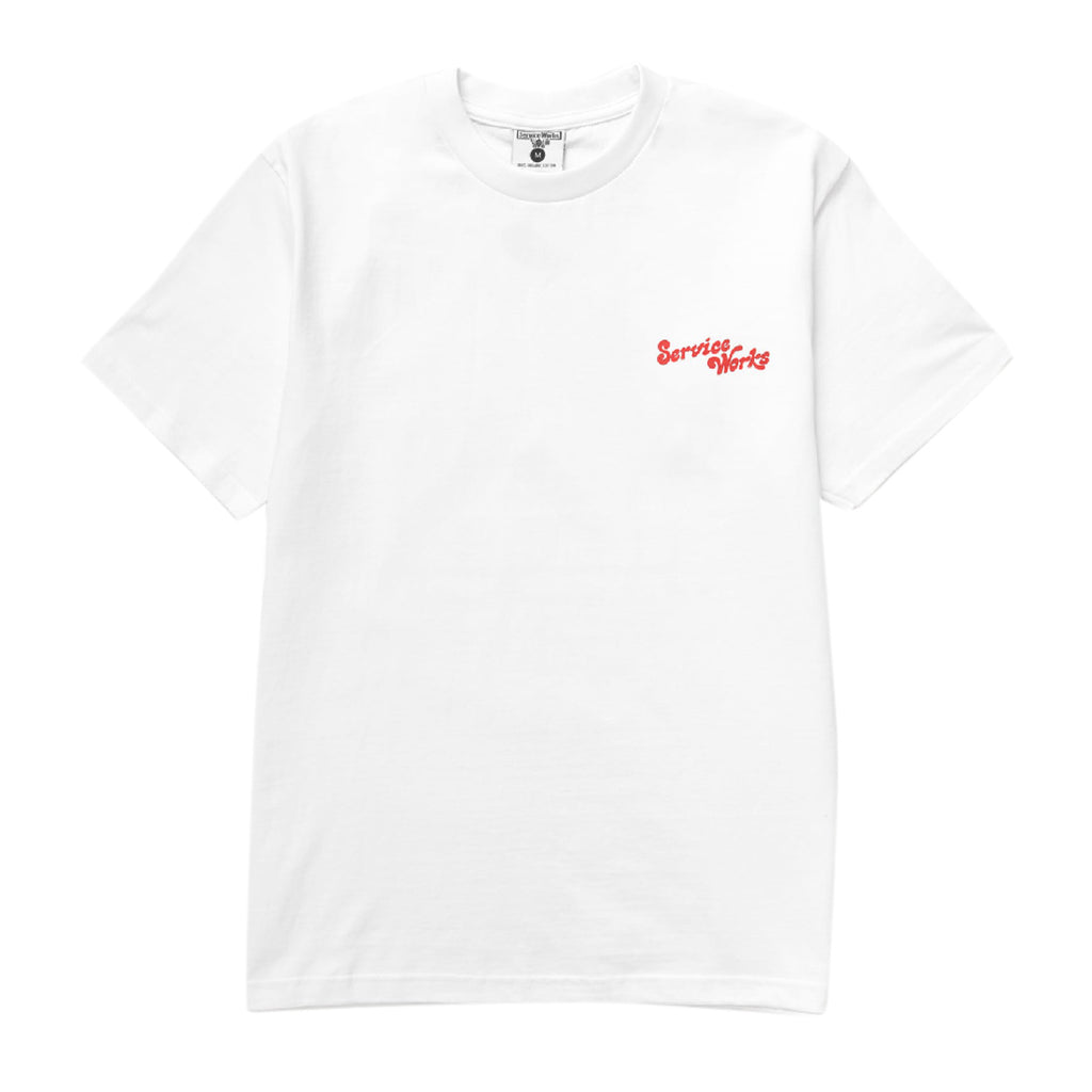 Service Works Work + Pleasure T shirt - White - front