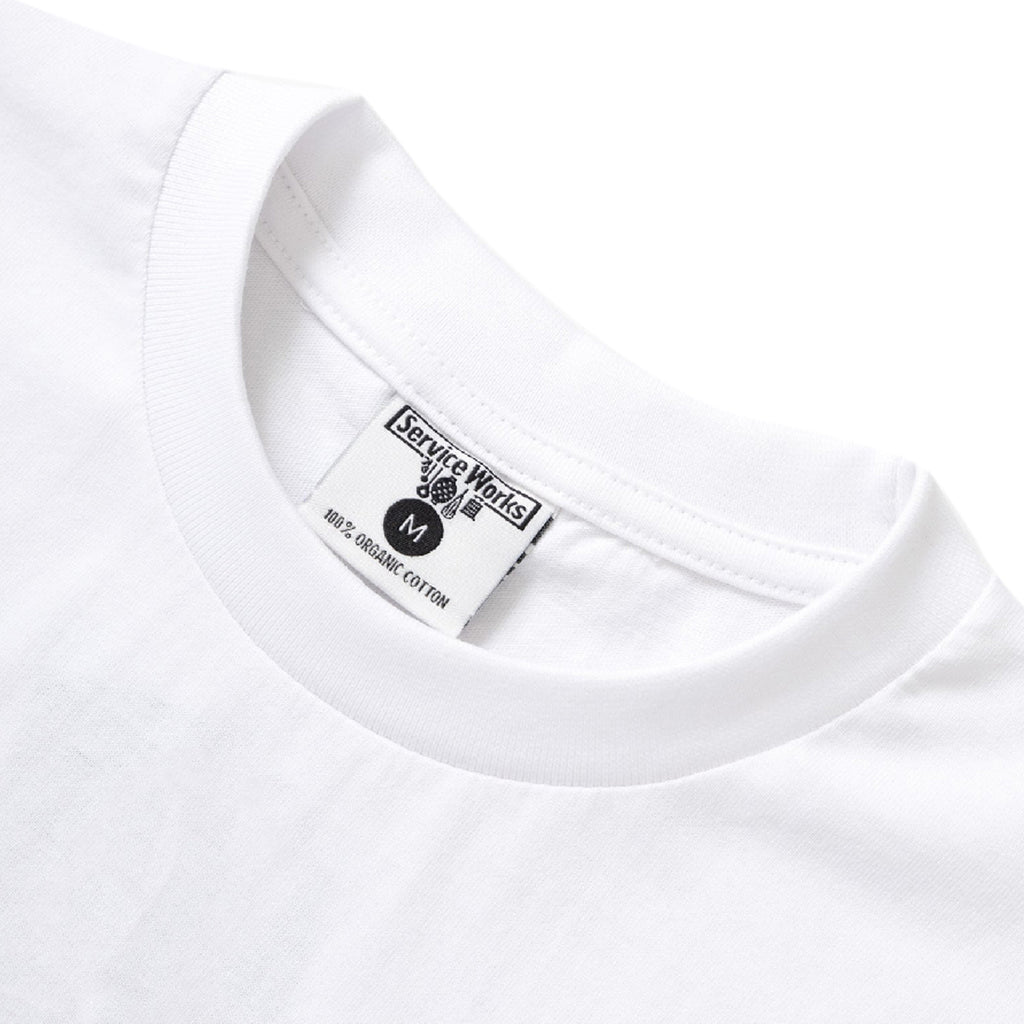 Service Works Work + Pleasure T shirt - White - neck
